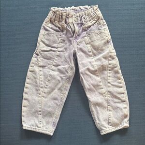 GAP Light Purple Acid Washed Ruffled Waist Pants Size 4T
